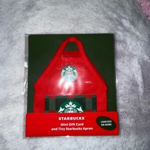 NEW 2025 Starbucks Mini Gift Card with Red Apron
